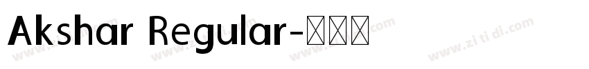 Akshar Regular字体转换